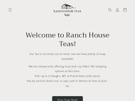 ranchhouseteas.com homepage screenshot