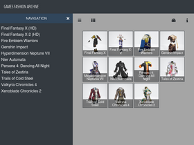 'gamesfashionarchive.net' screenshot