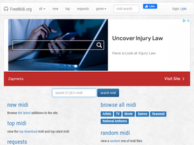 'freemidi.org' screenshot