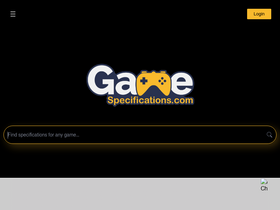 'gamespecifications.com' screenshot