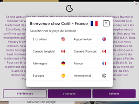 Catit France | La boutique officielle homepage screenshot