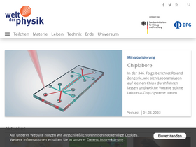 'weltderphysik.de' screenshot