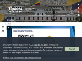 'telecomunicaciones.gob.ec' screenshot