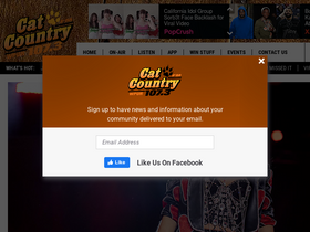 'catcountry1073.com' screenshot