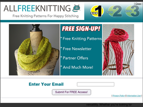 'allfreeknitting.com' screenshot