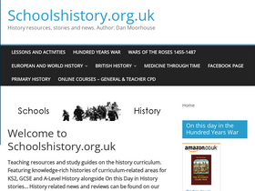 'schoolshistory.org.uk' screenshot