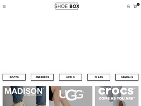 Shoe Box Online Store website screenshot