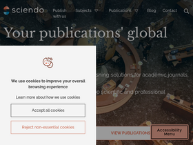 'sciendo.com' screenshot