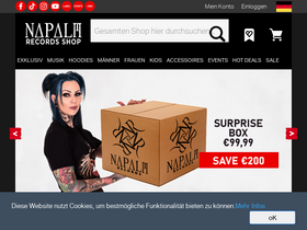 'napalmrecords.com' screenshot