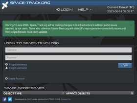 'space-track.org' screenshot
