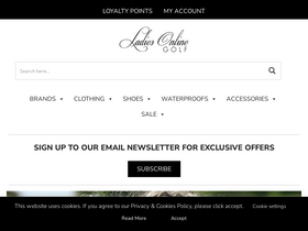 Ladiesonlinegolf homepage screenshot