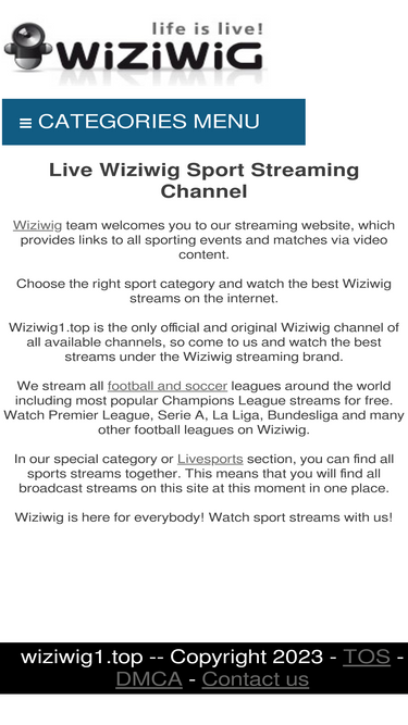 Wiziwig soccer streams new arrivals