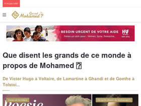 'quiestmohamed.org' screenshot