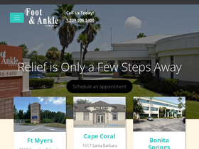 'footandanklegroup.com' screenshot