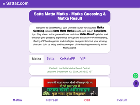 'sattamatkaz.com' screenshot