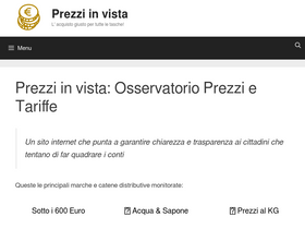 'prezzinvista.it' screenshot