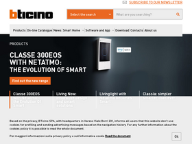 'bticino.com' screenshot