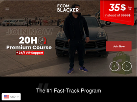 ecomblacker.com homepage screenshot