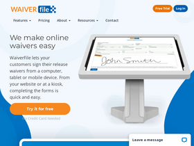 'waiverfile.com' screenshot