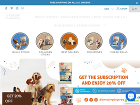 amazingdogtreat.com homepage screenshot
