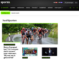 'sporza.be' screenshot