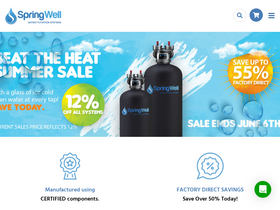 'springwellwater.com' screenshot