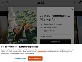 'ellesse.com' screenshot