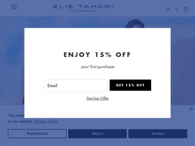 'elietahari.com' screenshot