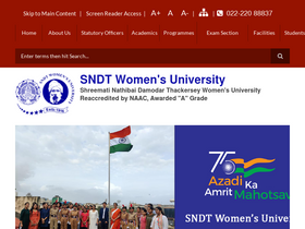 'sndt.ac.in' screenshot