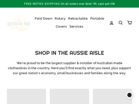 australianmadeclotheslines.com.au homepage screenshot