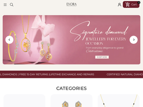 evorajewels.co homepage screenshot