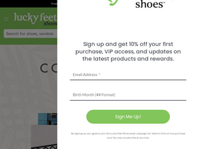'luckyfeetshoes.com' screenshot