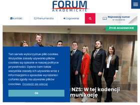 'forumakademickie.pl' screenshot