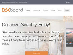 'dakboard.com' screenshot