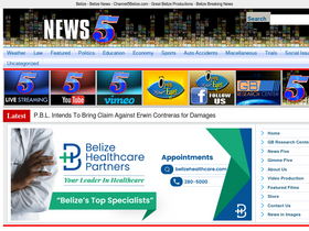 'channel5belize.com' screenshot