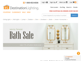 'destinationlighting.com' screenshot