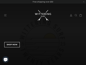 witteringsurfshop.com homepage screenshot