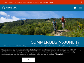 'okemo.com' screenshot