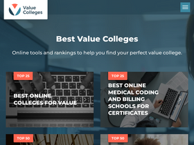 'valuecolleges.com' screenshot