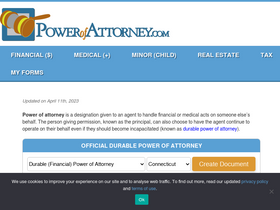 'powerofattorney.com' screenshot