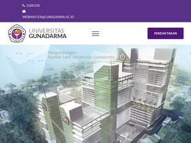 'gunadarma.ac.id' screenshot