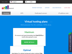 'justhost.ru' screenshot