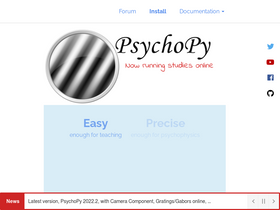 'psychopy.org' screenshot