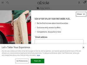 'allsole.com' screenshot