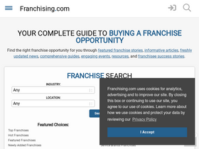 'franchising.com' screenshot