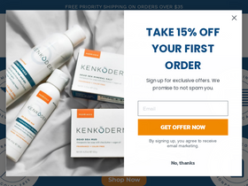kenkoderm.com homepage screenshot