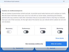 'eindhovenairport.nl' screenshot