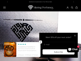 alluringperfumes.com homepage screenshot