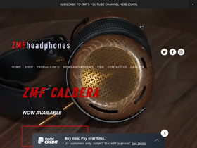 'zmfheadphones.com' screenshot