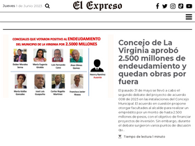 'elexpreso.co' screenshot